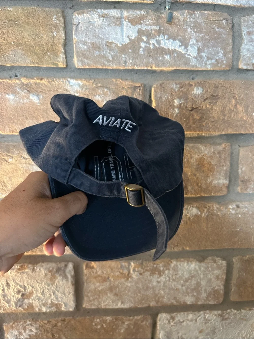 HOU (Houston) Embroidered Navy Baseball Cap - one size fits most.